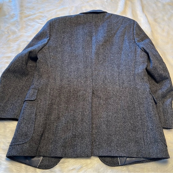 Men’s vintage wool herringbone custom tailored blazer - Picture 7 of 7